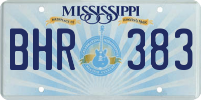 MS license plate BHR383