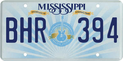 MS license plate BHR394