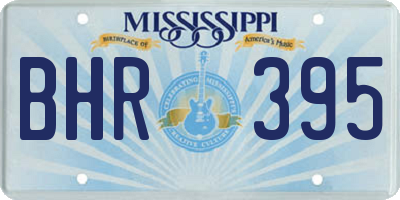MS license plate BHR395