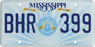 MS license plate BHR399