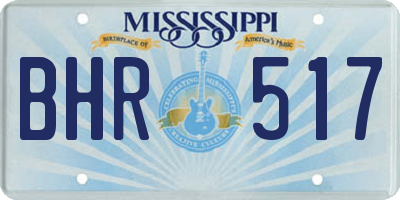 MS license plate BHR517