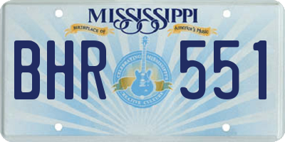 MS license plate BHR551