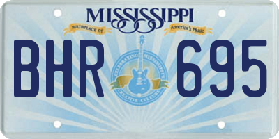 MS license plate BHR695