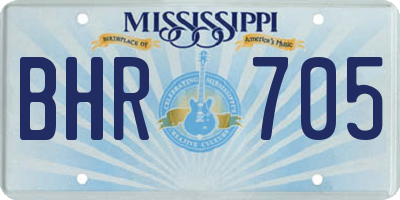 MS license plate BHR705