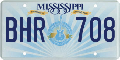 MS license plate BHR708