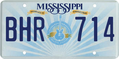 MS license plate BHR714