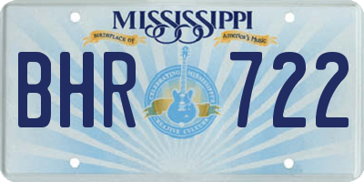 MS license plate BHR722