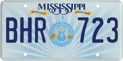 MS license plate BHR723