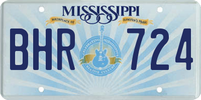 MS license plate BHR724