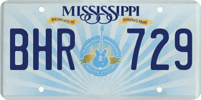 MS license plate BHR729