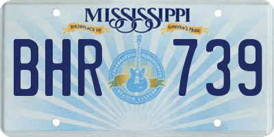 MS license plate BHR739