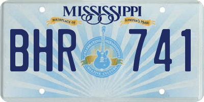 MS license plate BHR741