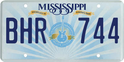 MS license plate BHR744