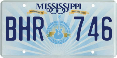 MS license plate BHR746