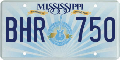 MS license plate BHR750