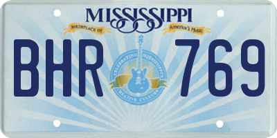 MS license plate BHR769