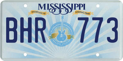 MS license plate BHR773