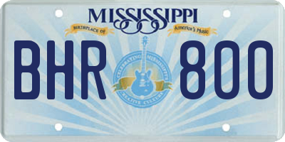 MS license plate BHR800