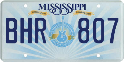 MS license plate BHR807
