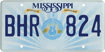 MS license plate BHR824