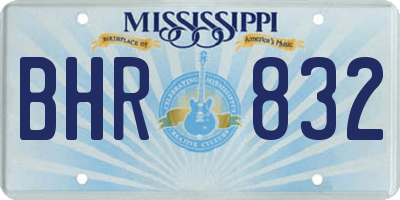 MS license plate BHR832