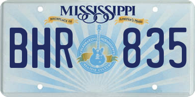 MS license plate BHR835