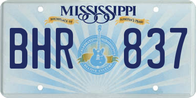 MS license plate BHR837