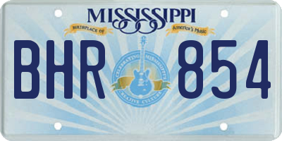 MS license plate BHR854