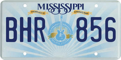 MS license plate BHR856