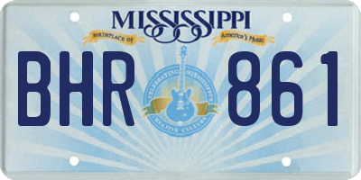 MS license plate BHR861