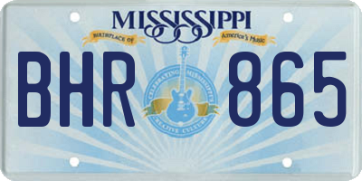 MS license plate BHR865