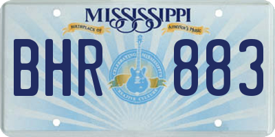 MS license plate BHR883