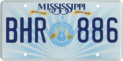 MS license plate BHR886