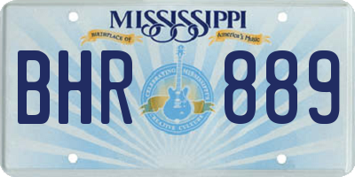 MS license plate BHR889