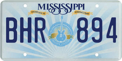 MS license plate BHR894