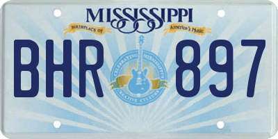 MS license plate BHR897