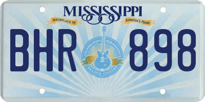 MS license plate BHR898