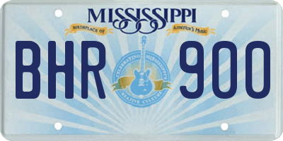 MS license plate BHR900