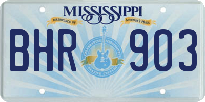 MS license plate BHR903