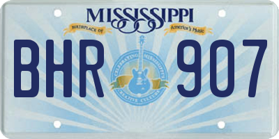 MS license plate BHR907
