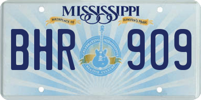 MS license plate BHR909