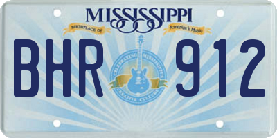 MS license plate BHR912
