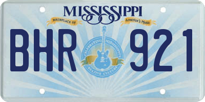 MS license plate BHR921