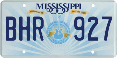 MS license plate BHR927