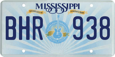MS license plate BHR938