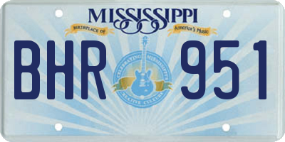 MS license plate BHR951
