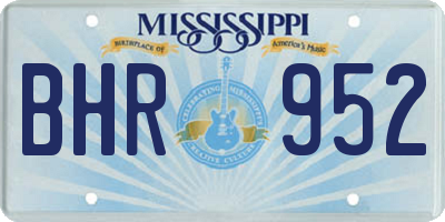 MS license plate BHR952