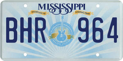 MS license plate BHR964