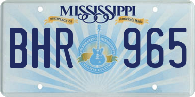 MS license plate BHR965