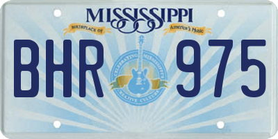 MS license plate BHR975